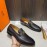 Hermes Leather Casual Blaise Loafers For Men Coffee