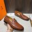 Hermes Cowhide Casual Blaise Loafers For Men Brown