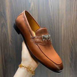 Hermes Cowhide Casual Blaise Loafers For Men Brown