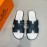Hermes Summer Crocodile Pattern Leather Slippers For Men 