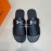 Hermes Summer Cowhide Fashion Slippers For Men Black