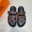 Hermes Classic Summer Cowhide Slippers For Men Coffee