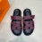 Hermes Classic Summer Cowhide Slippers For Men Wine Red