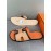 Hermes Classic Summer Cowhide Slippers For Men Orange