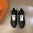 Hermes Printed Cowhide Chris Casual Sneakers For Men Black