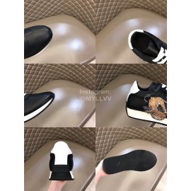 Hermes Printed Black Cowhide Chris Casual Sneakers For Men