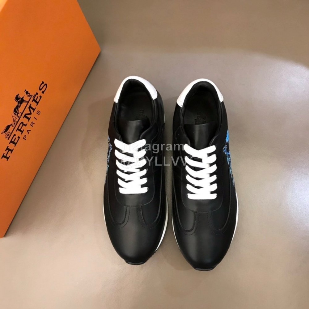 Hermes Printed Cowhide Chris Casual Sneakers For Men