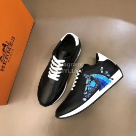 Hermes Printed Cowhide Chris Casual Sneakers For Men
