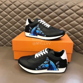 Hermes Printed Cowhide Chris Casual Sneakers For Men