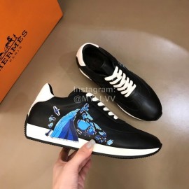 Hermes Printed Cowhide Chris Casual Sneakers For Men