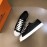 Hermes Cowhide Thick Soled Casual Sneakers For Men Black