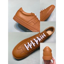 Hermes Palmprint Leather Casual Sneakers For Men Brown