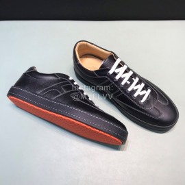 Hermes Palmprint Leather Casual Sneakers For Men Black