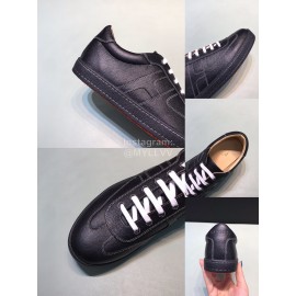 Hermes Palmprint Leather Casual Sneakers For Men Black