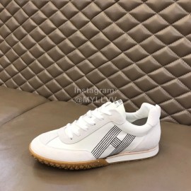 Hermes Cowhide Canvas Casual Sneakers For Men 