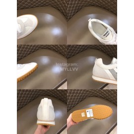 Hermes Cowhide Canvas Casual Sneakers For Men 