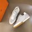 Hermes Cowhide Canvas Casual Sneakers For Men Gray