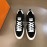 Hermes Cowhide Canvas Casual Sneakers For Men Black