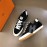 Hermes Cowhide Canvas Casual Sneakers For Men Black
