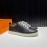 Hermes Black Palmprint Leather Lace Up Sneakers For Men