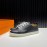 Hermes Black Palmprint Leather Lace Up Sneakers For Men