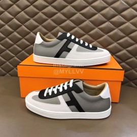 Hermes Calf Suede Casual Sneakers For Men