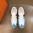 Hermes Calf Suede Casual Sneakers For Men Blue