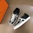 Hermes Calf Suede Casual Sneakers For Men Gray
