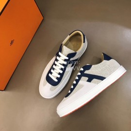 Hermes New Calf Suede Casual Sneakers For Men