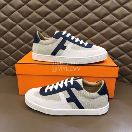 Hermes New Calf Suede Casual Sneakers For Men