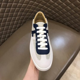 Hermes New Calf Suede Casual Sneakers For Men