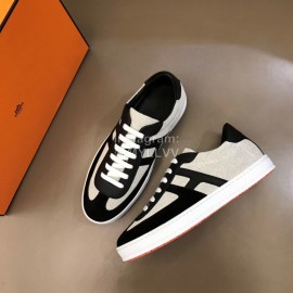 Hermes Fashion Calf Suede Casual Sneakers For Men