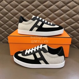 Hermes Fashion Calf Suede Casual Sneakers For Men