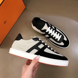 Hermes Fashion Calf Suede Casual Sneakers For Men