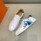 Hermes Fashion Calf Leather Casual Sneakers For Men White