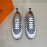 Hermes Fashion Calf Leather Casual Sneakers For Men Gray