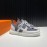 Hermes Leather Light Sneakers For Men Gray