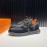 Hermes Leather Light Sneakers For Men Black