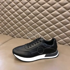 Hermes Cowhide Casual Sneakers For Men Black