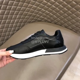 Hermes Cowhide Casual Sneakers For Men Black