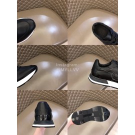 Hermes Cowhide Casual Sneakers For Men Black