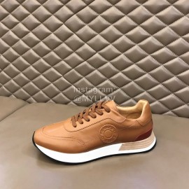 Hermes Cowhide Casual Sneakers For Men Brown
