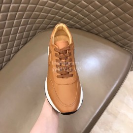 Hermes Cowhide Casual Sneakers For Men Brown