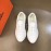 Hermes Cowhide Casual Sneakers For Men White