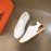 Hermes Cowhide Casual Sneakers For Men White