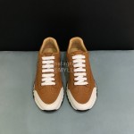 Hermes Calf Leather Casual Sneakers For Men Brown