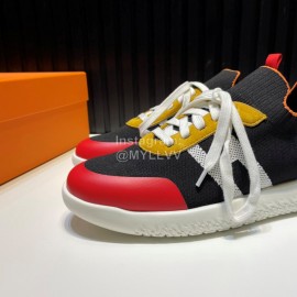 Hermes Cowhide Fabric Casual Sneakers For Men