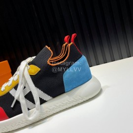 Hermes Cowhide Fabric Casual Sneakers For Men