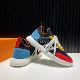 Hermes Cowhide Fabric Casual Sneakers For Men