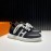 Hermes Cowhide Fabric Casual Sneakers For Men Black